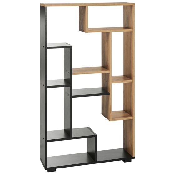 Reol ALMA 122 cm Brun/sort