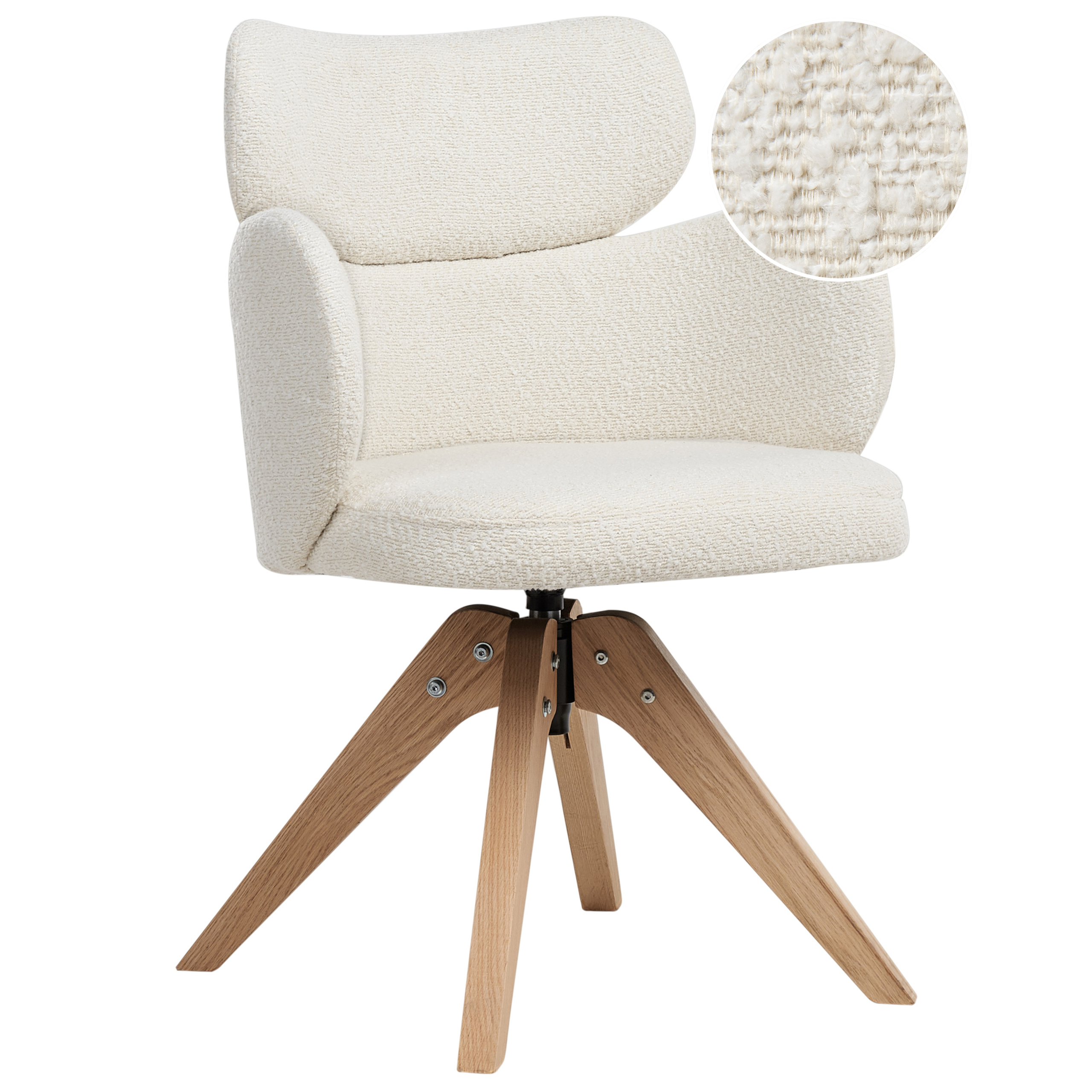 Spisebordsstol MARCY Boucle Lys Beige