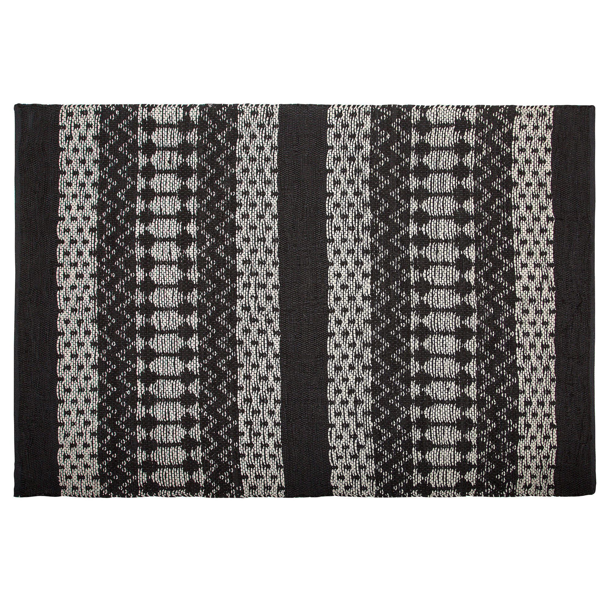 Gulvtæppe SOKUN Sort 140 x 200 cm Ægte læder