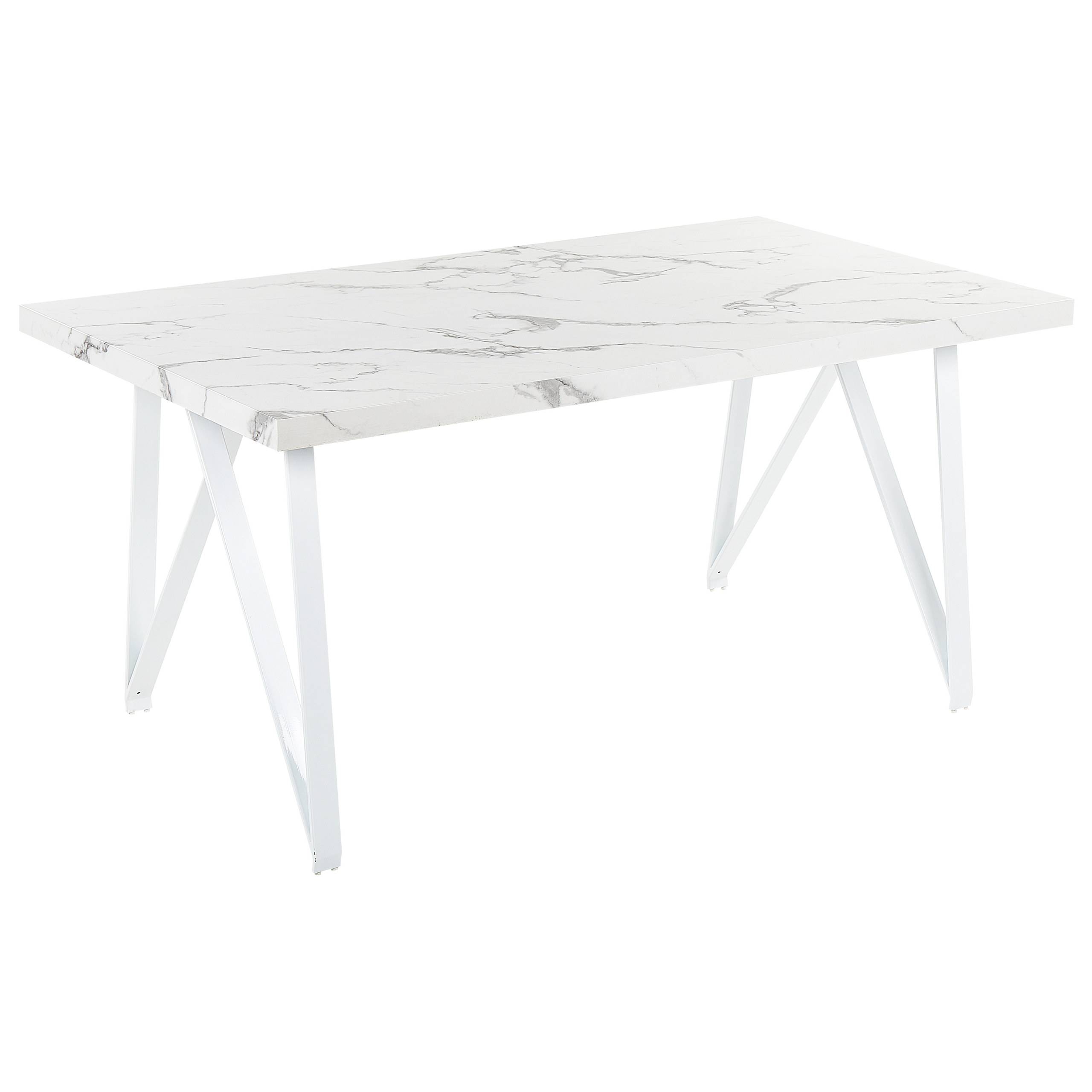 Spisebord GRIEGER Hvid marmor 160 cm 90 cm