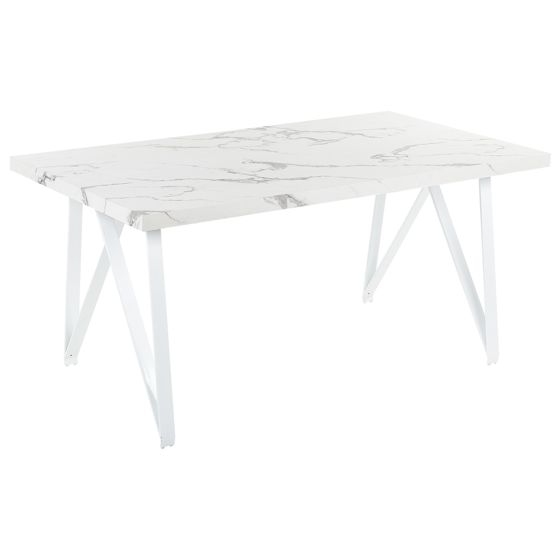 Spisebord GRIEGER Hvid marmor 160 cm 90 cm