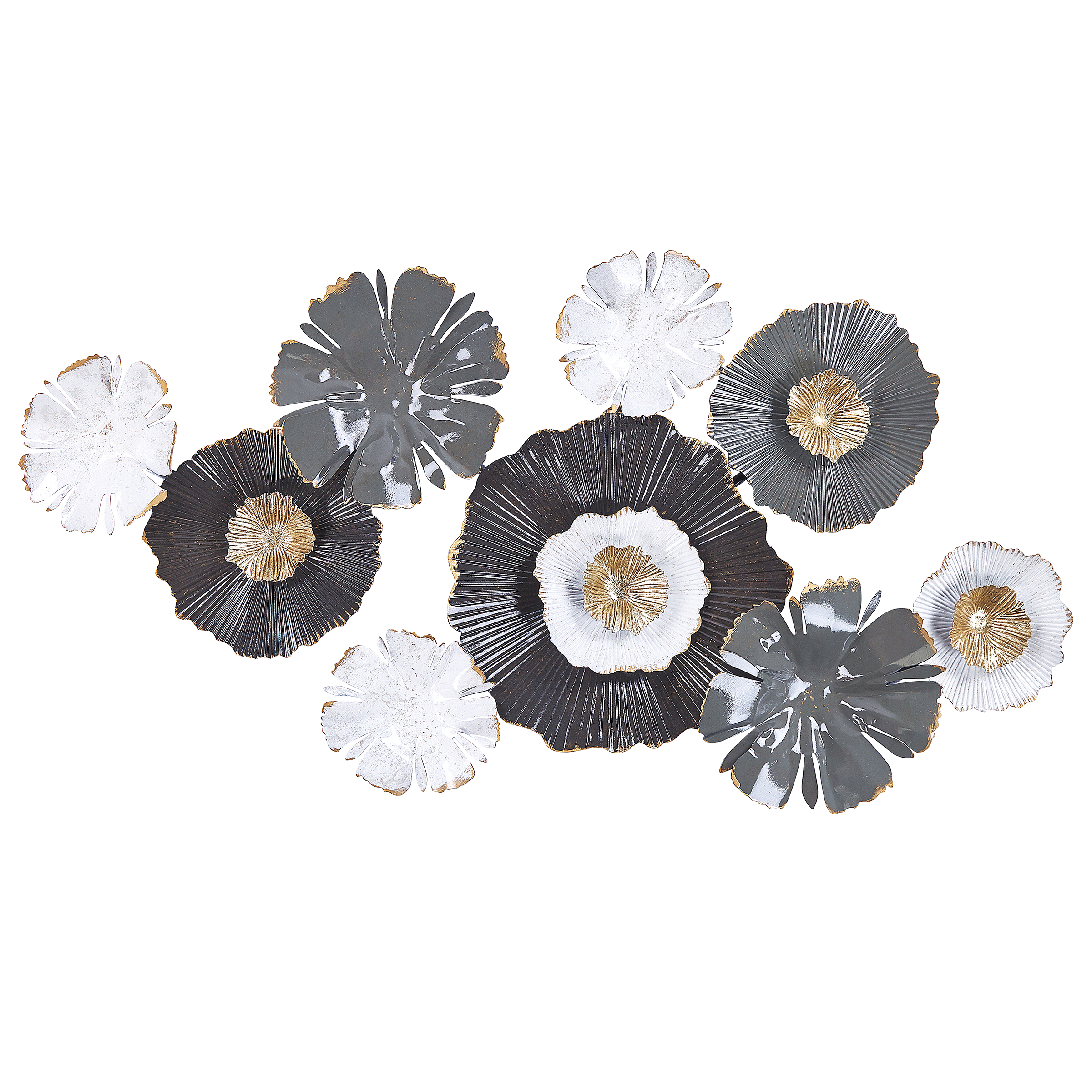 Vægdekoration Blomst POTASSIUM 49 cm Metal Grå