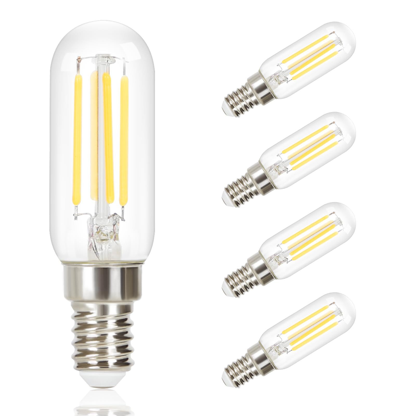 NETTLIFE 4-pak E14 LED-pærer vintage-pære T25 varm hvid glødetrådspære Edison 2700K 4W varm hvid pære
