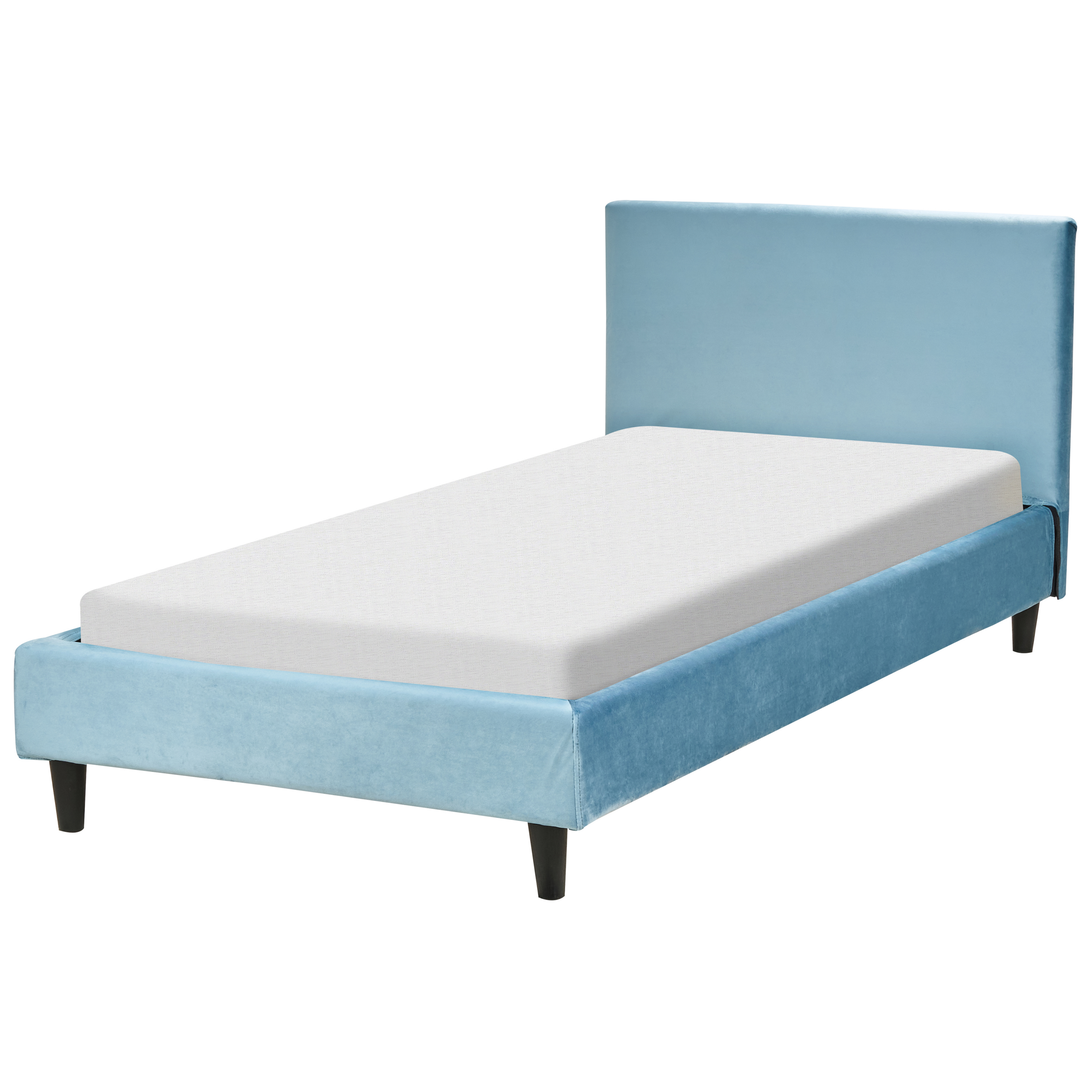 Seng Velour FITOU 90 x 200 cm Himmelblå