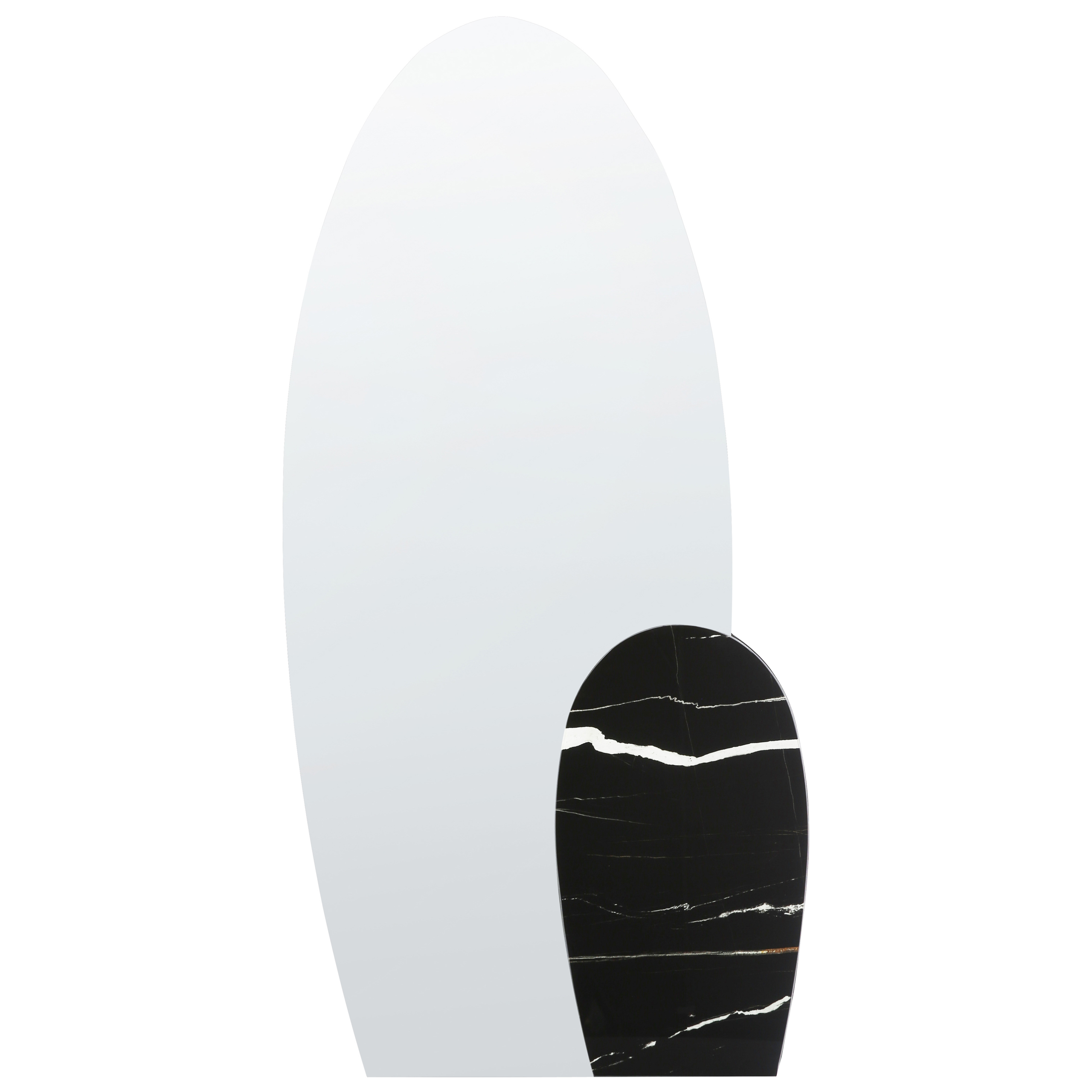 Vægspejl VIERZON 58 cm 120 cm Sort