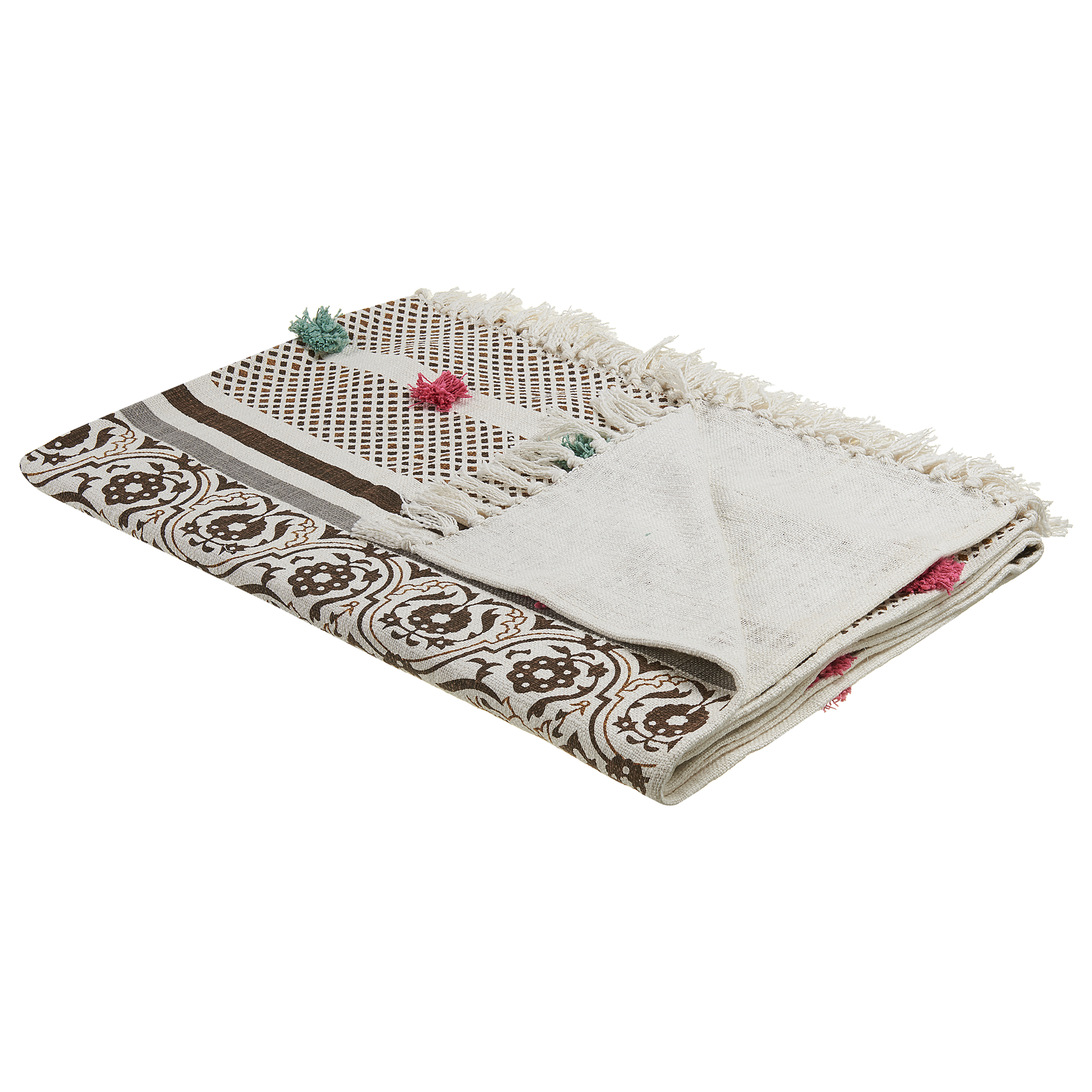 Plaid CHINSURAH Bomuld 130 x 180 cm Brun