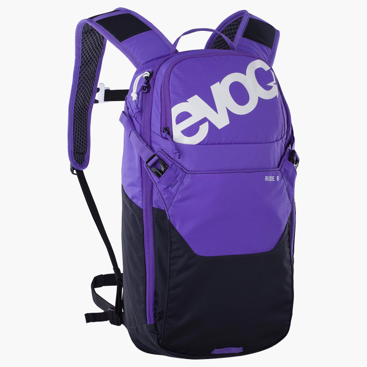 EVOC RIDE 8 -rygsæk med 2 liters drikkeblære, sort-lilla