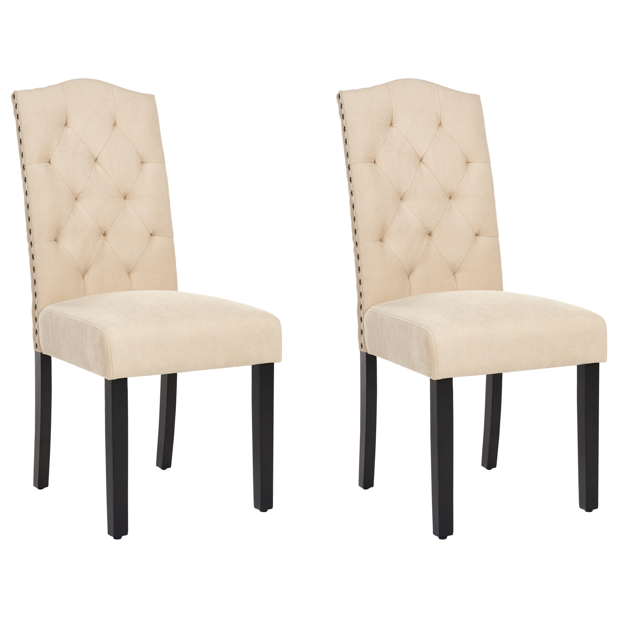Sæt med 2 spisebordsstole SHIRLEY Beige