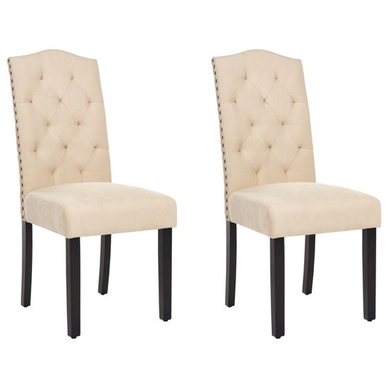 Sæt med 2 spisebordsstole SHIRLEY Beige