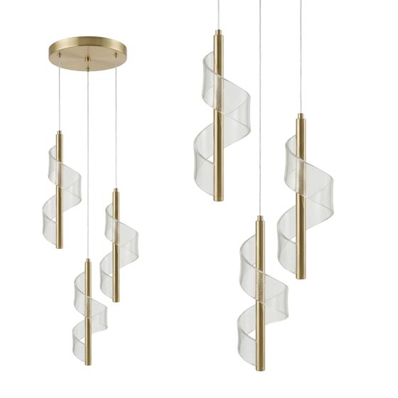 TOOLIGHT hængende loftlampe G178-3CP GOLD LED Guld 127x127x25cm