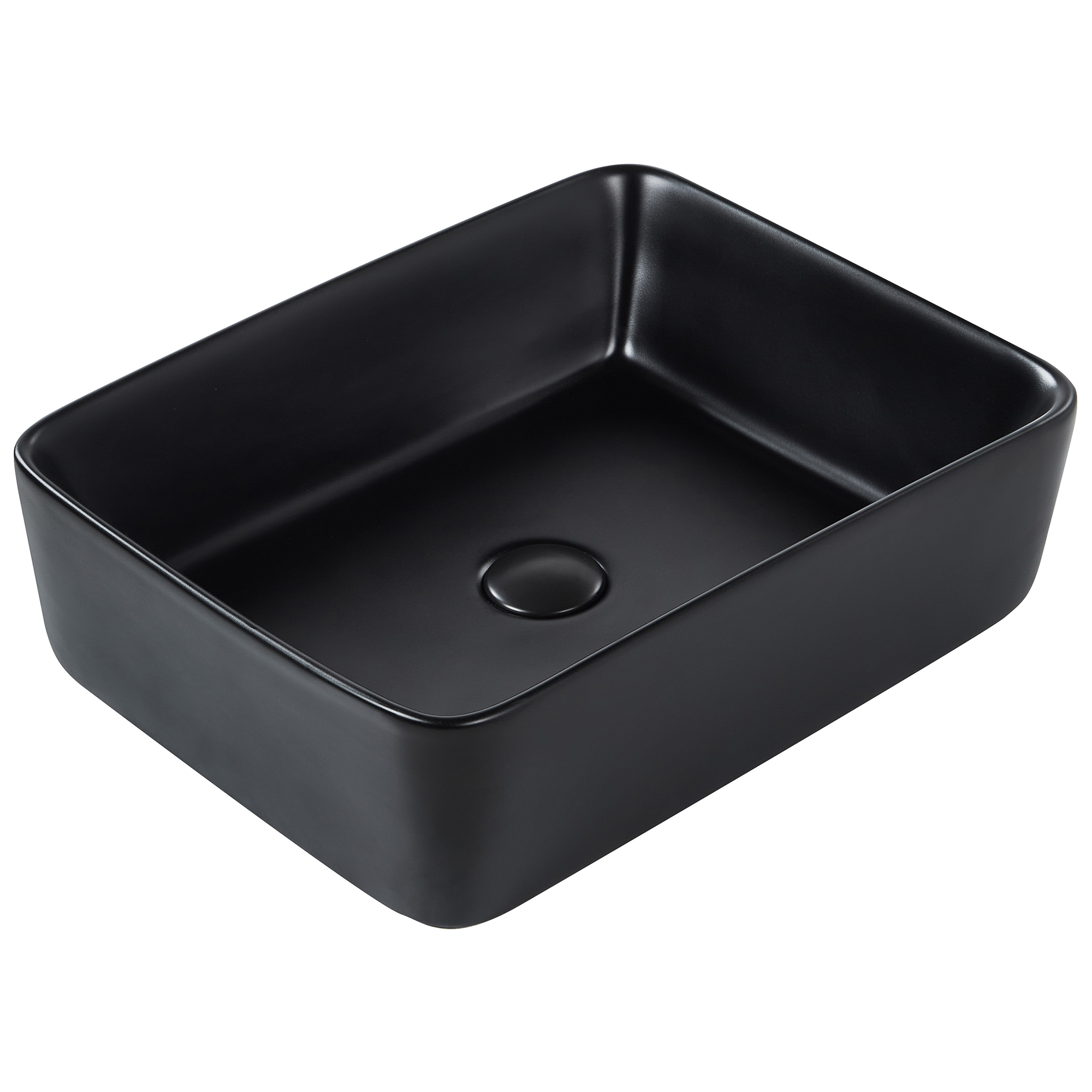Vask til bordplade TRAVESIA 49 x 38 cm Keramik Sort