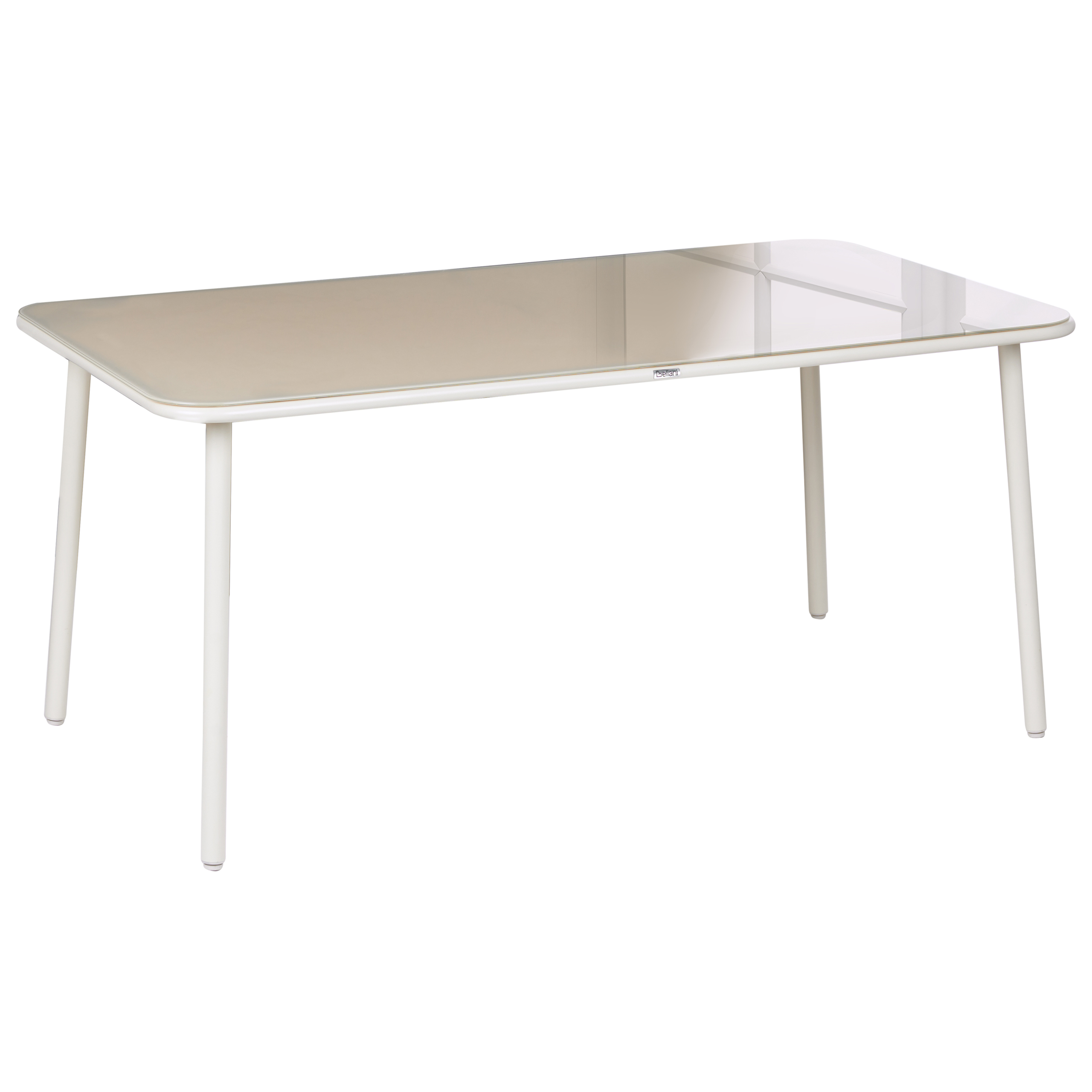 Havebord CARAVINO 160 cm 90 cm Metal Lys Beige