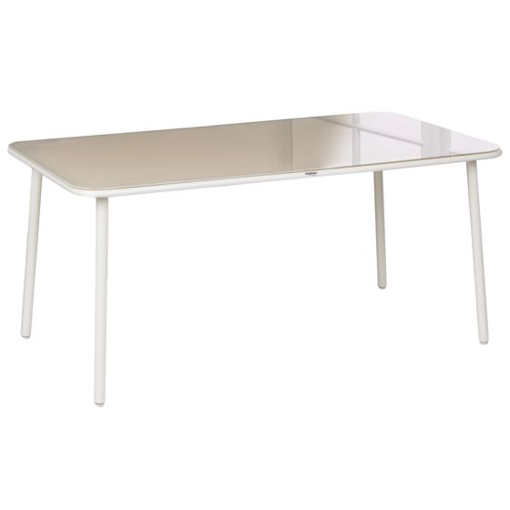 Havebord CARAVINO 160 cm 90 cm Metal Lys Beige
