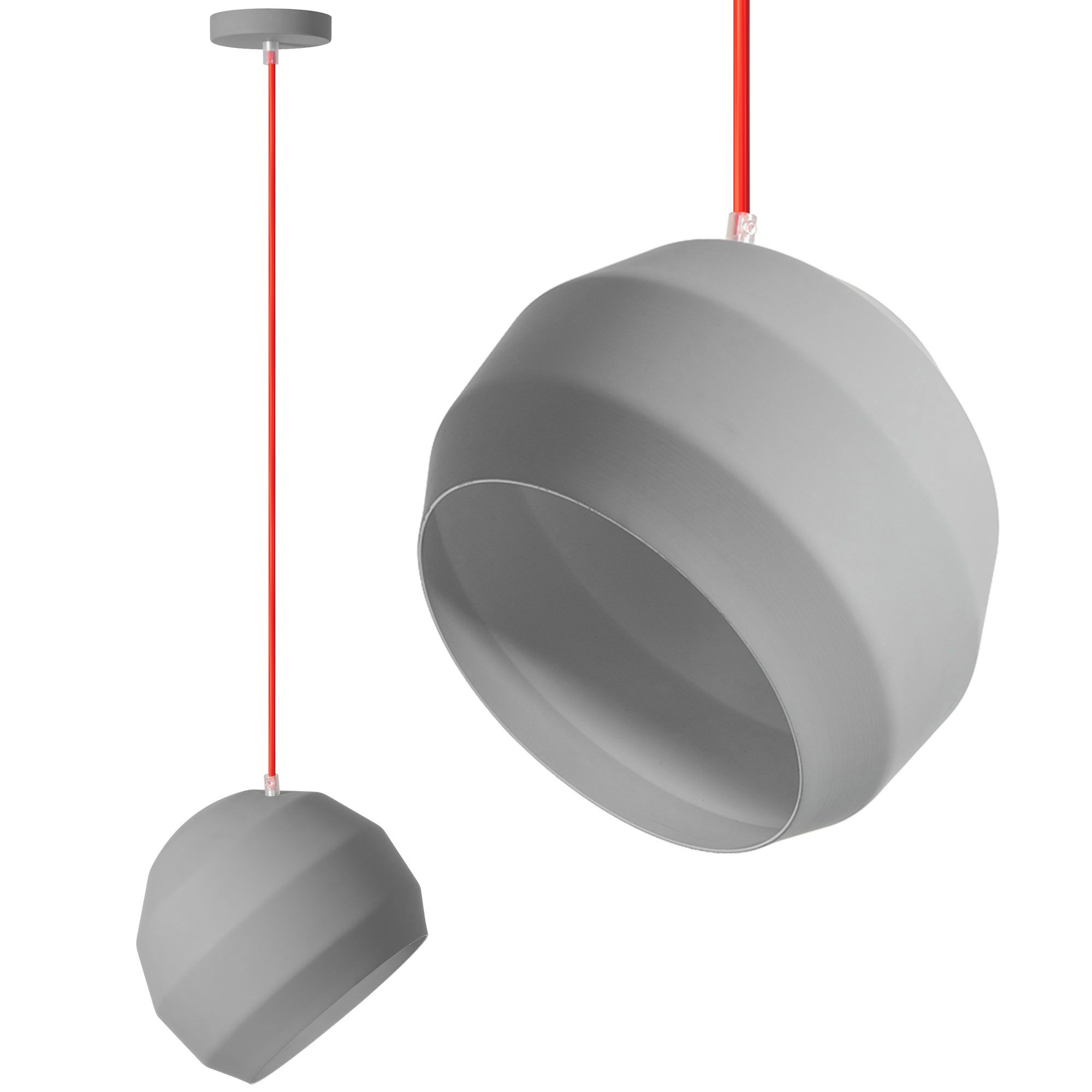 TOOLIGHT hængende loftlampe APP382-1CP Grå 20,5x25x20,5cm