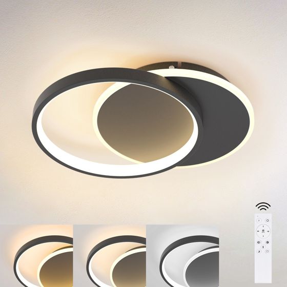 NETTLIFE LED - loftlampe til stuen, dæmpbar, moderne loftlampe med fjernbetjening til gangen