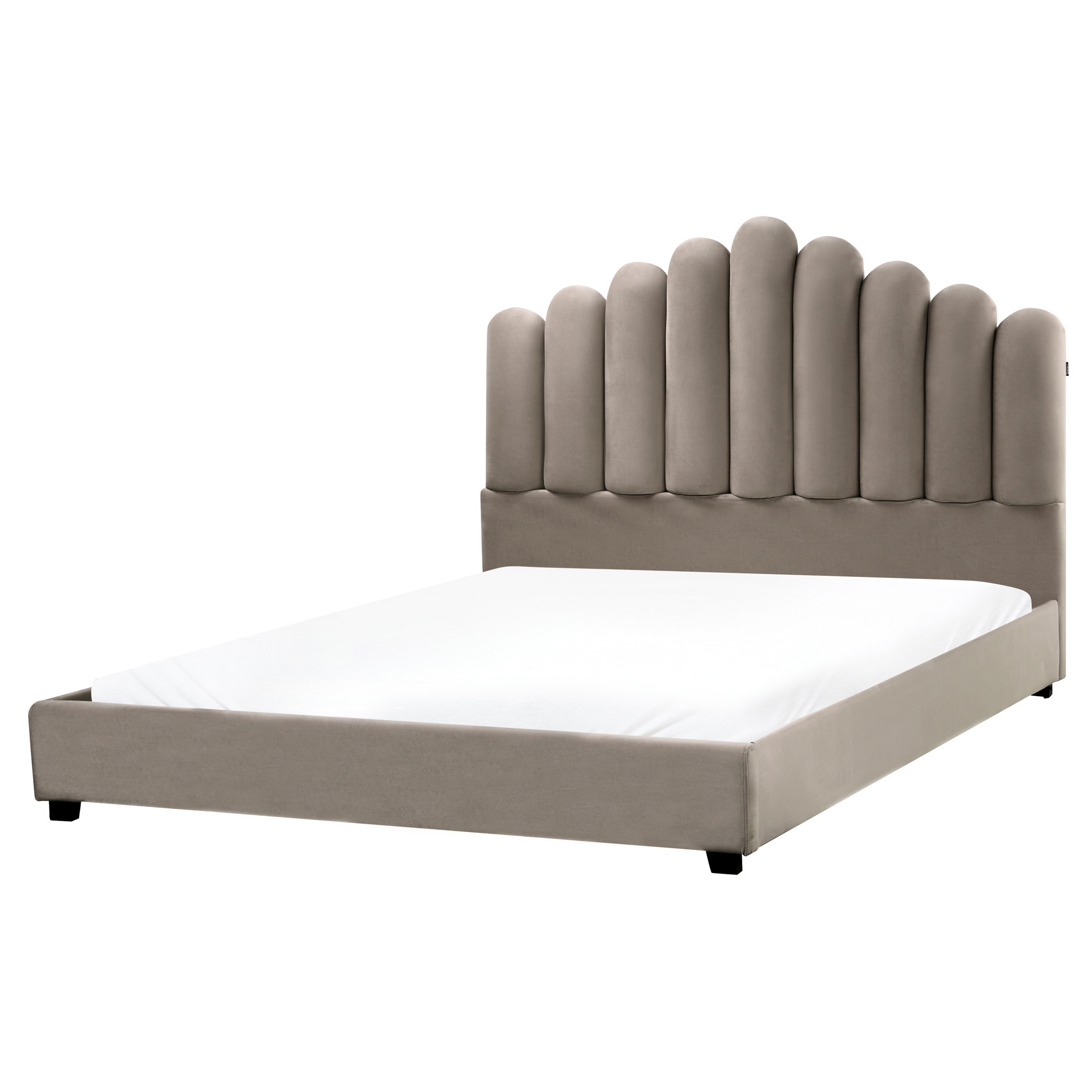 Seng Velour VINCENNES 160 x 200 cm Brungrå