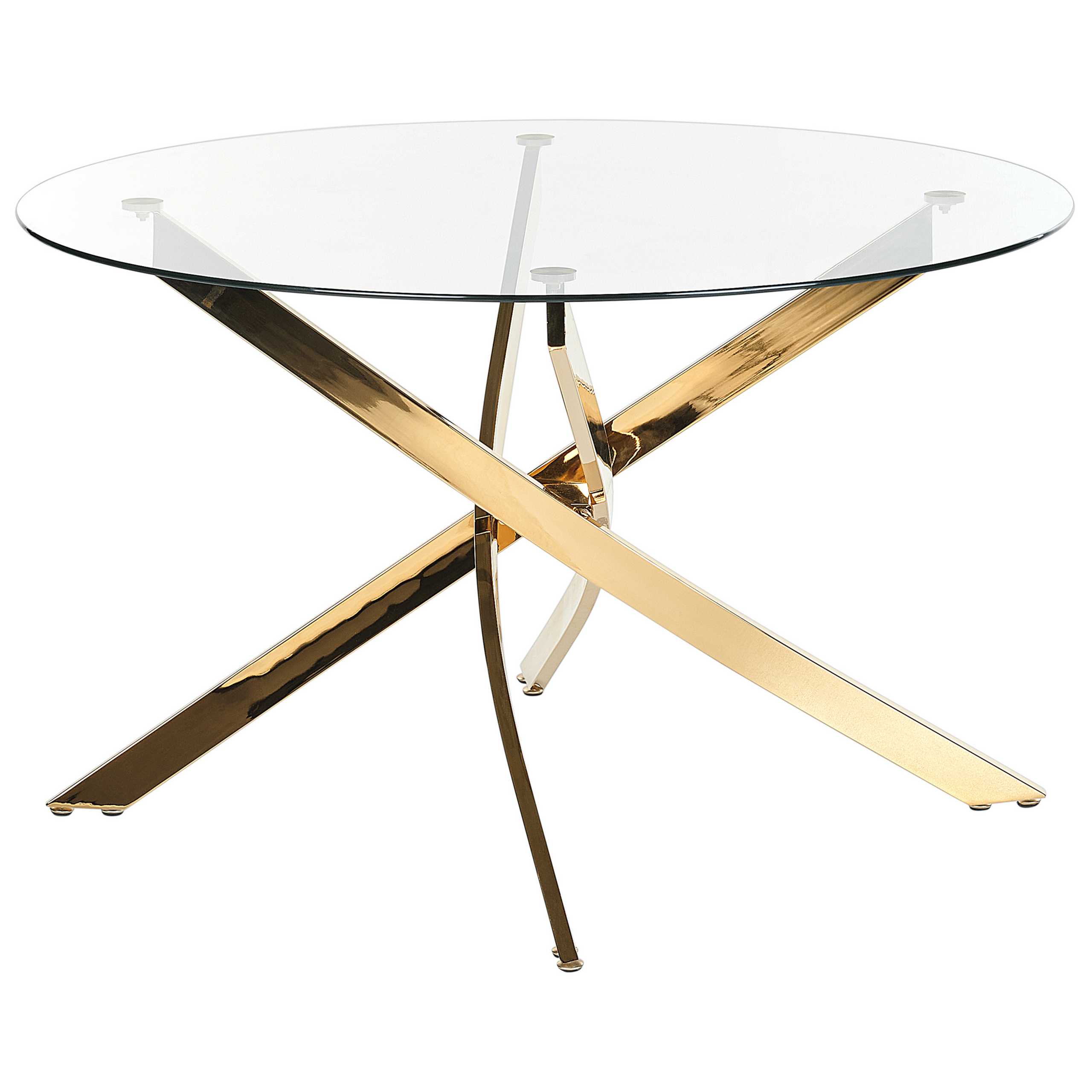 Spisebord MARAMO Guld 120 cm 120 cm Hærdet glas