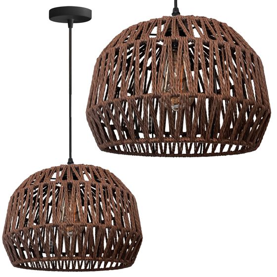 TOOLIGHT hængende loftlampe APP1292-1CP BOHO Brun 30x30x22cm