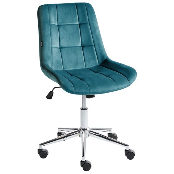 Kontorstol MELROSE Velour Blågrøn