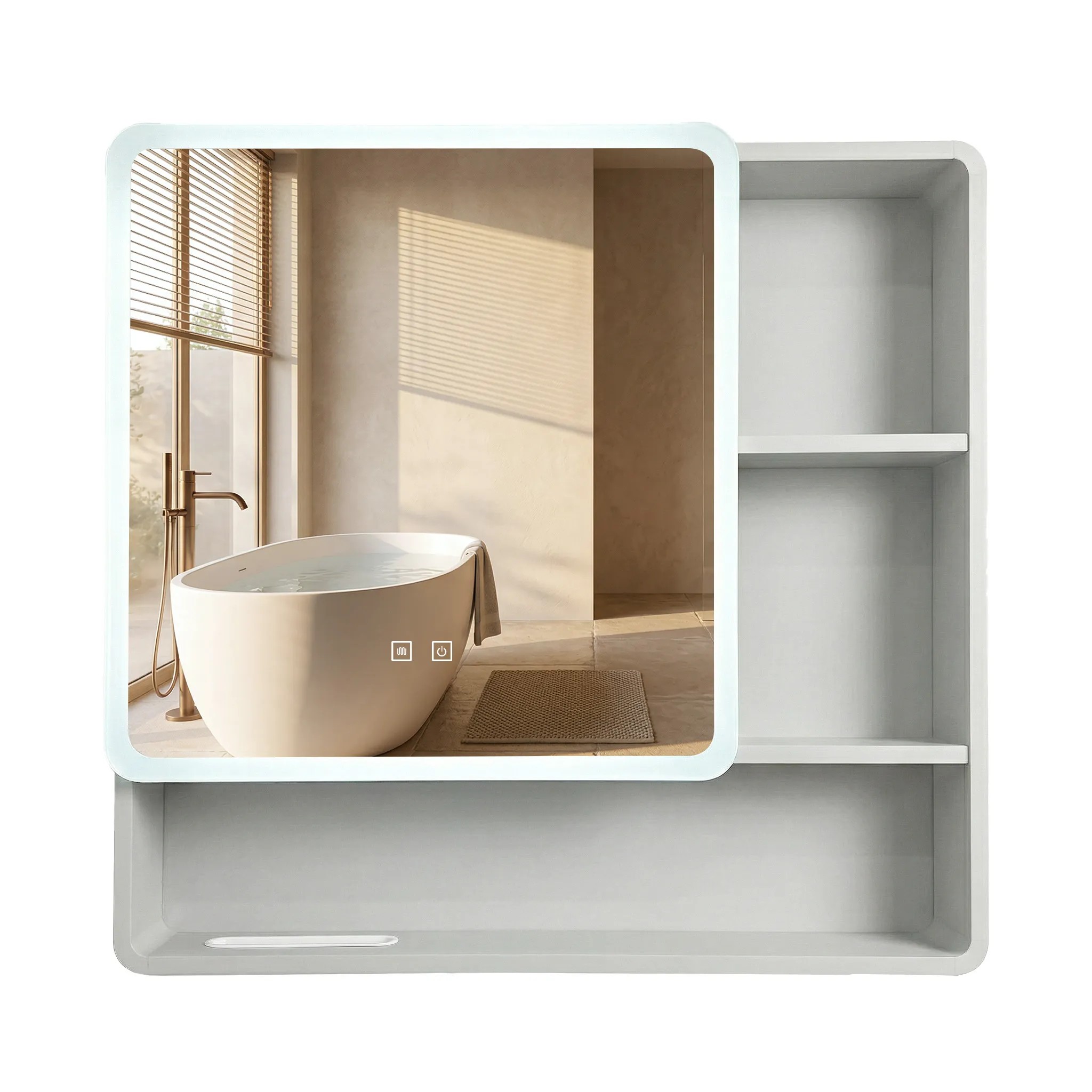 REA spejlskab M1016-70 70X65 LED Hvid 11,5x65x70cm