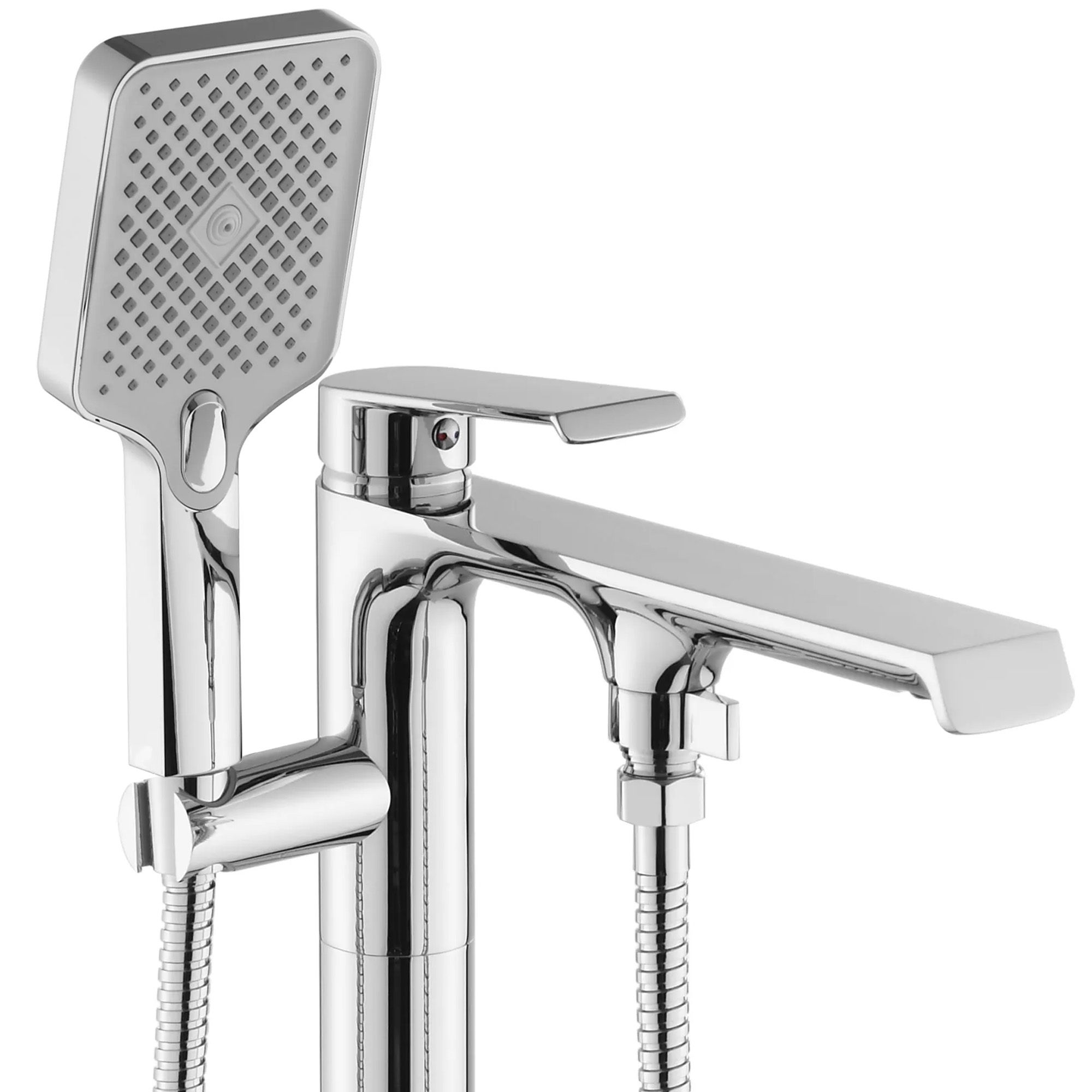 REA gulvmonteret badekarsarmatur MY2061-38C HASS Krom, 33x16x89cm