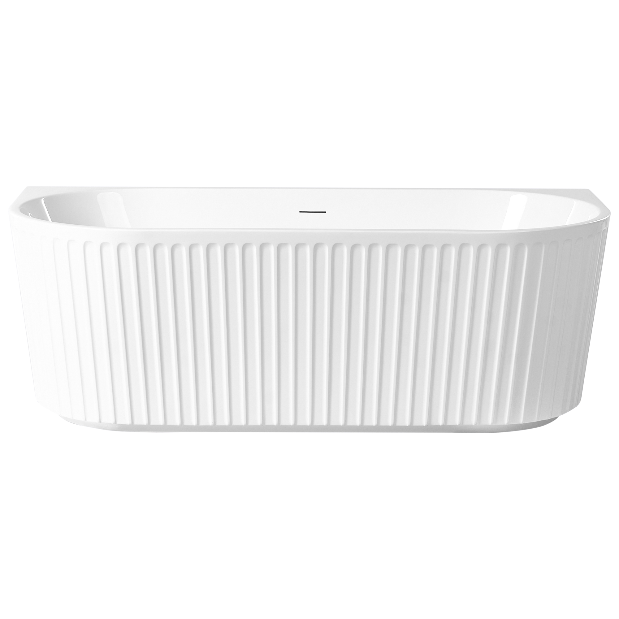 Back-to-wall badekar SERENA 170 x 80 cm Hvid