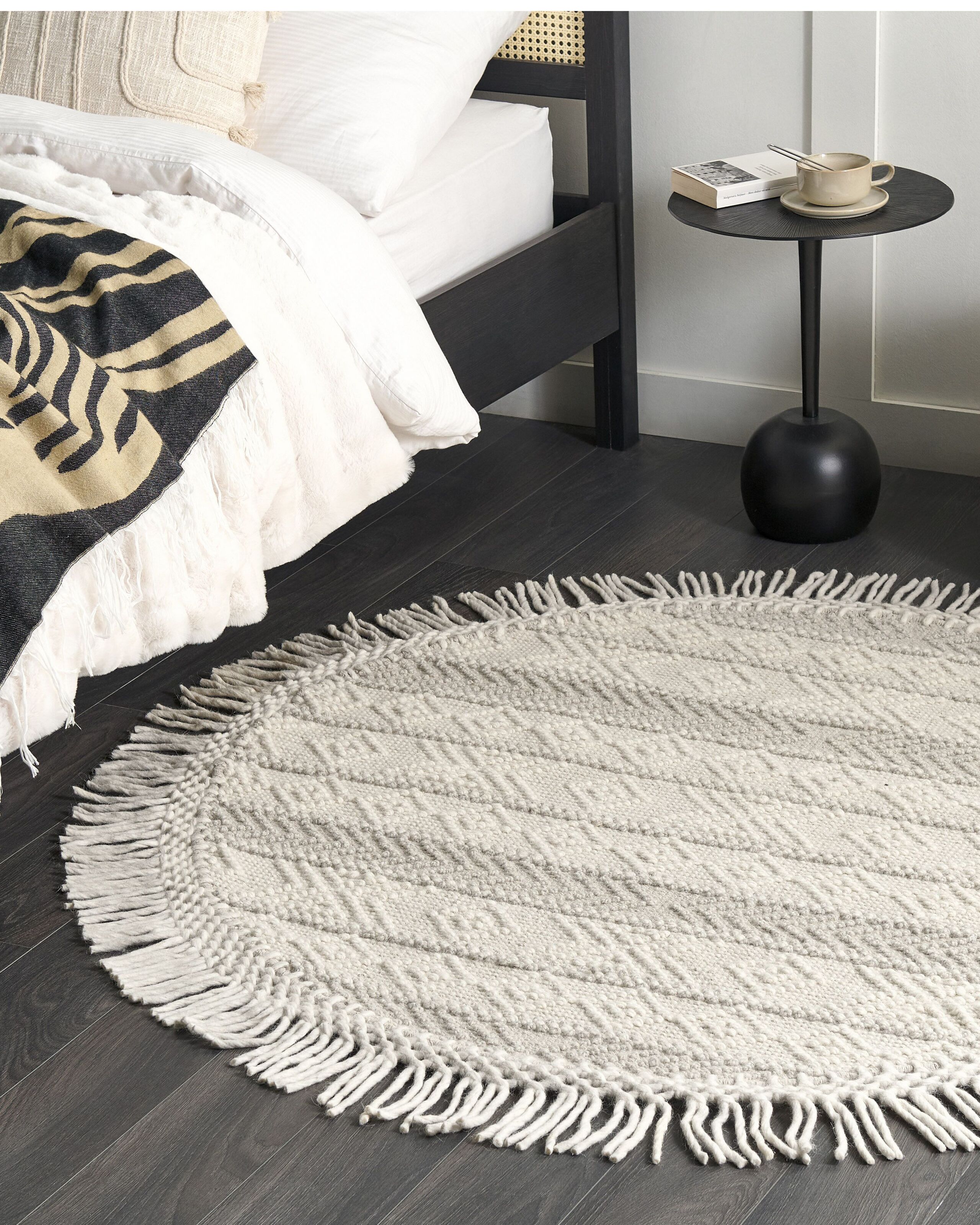 Gulvtæppe BALTALAR Beige ø 140 cm Uld