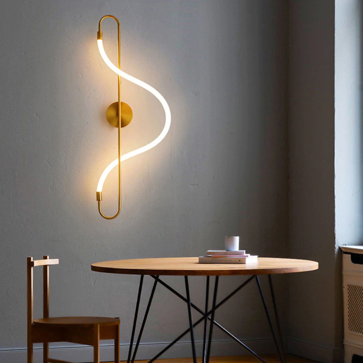 TOOLIGHT væglampe LED APP858-W LONG Guld 78x30x78cm