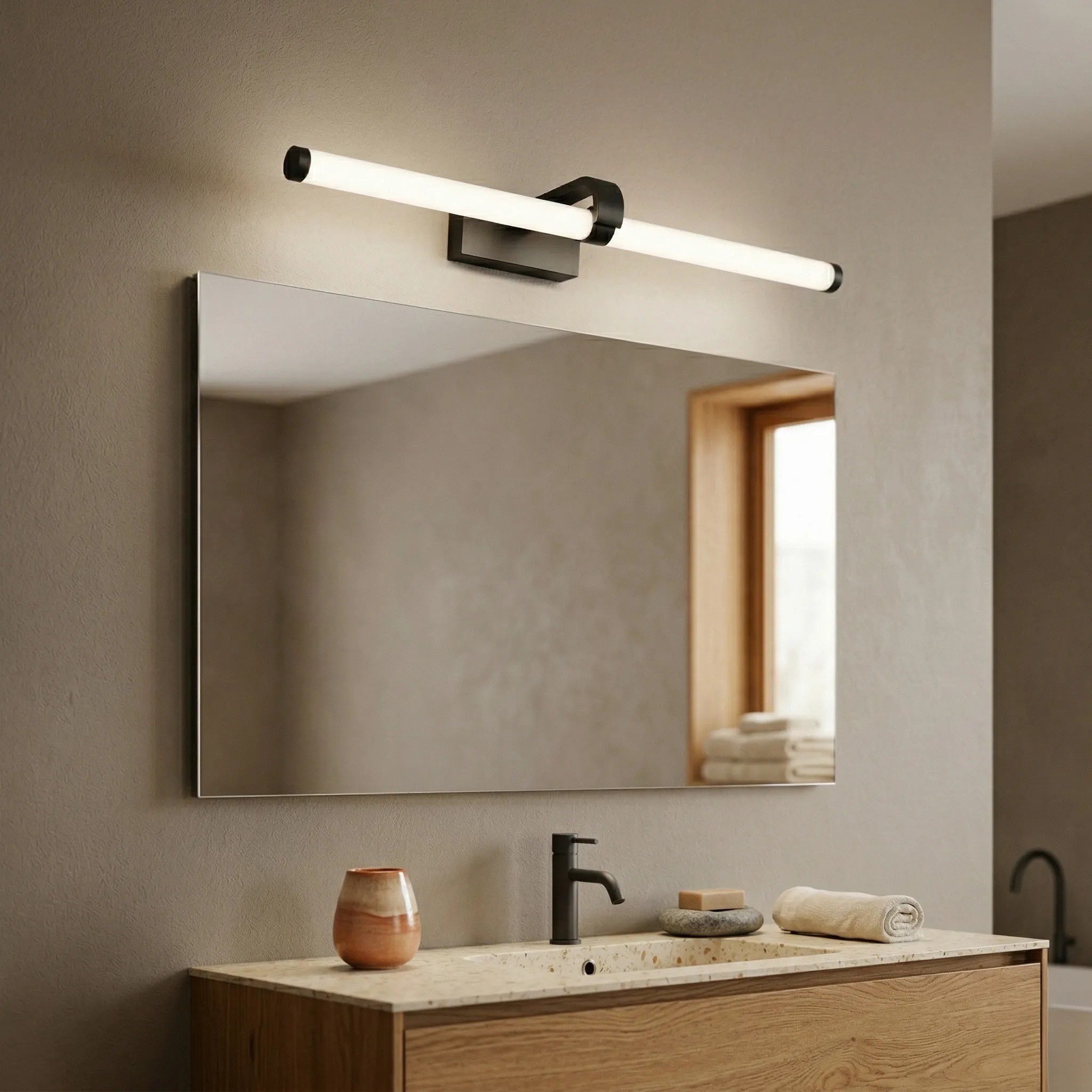 TOOLIGHT væglampe APP1888-1W 60cm LED Sort 60x15x5cm