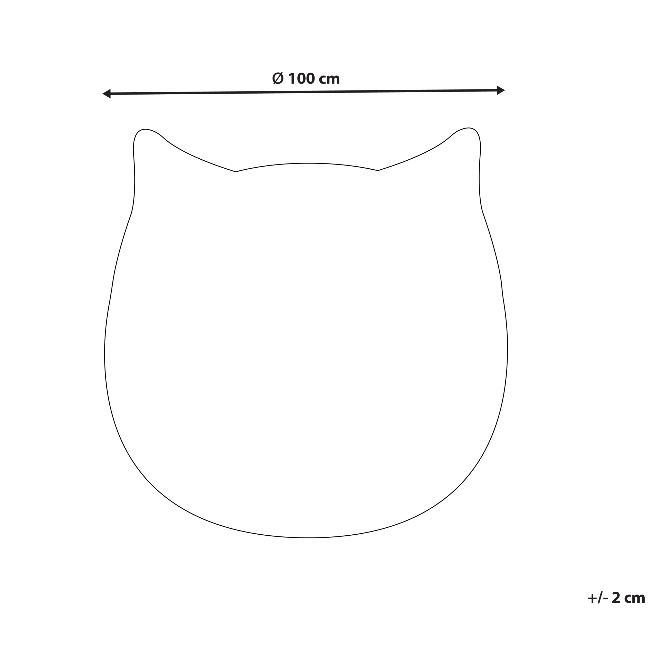 Børnetæppe KITTY Hvid ø 100 cm