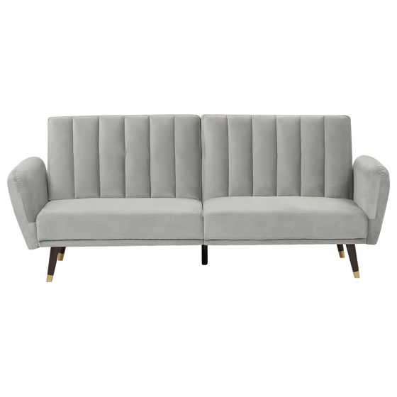 Sovesofa 3 personers VIMMERBY Velour Lysegrå