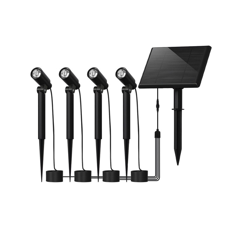 NETTLIFE 4 stk. LED parklamper med jordspyd IP65 udendørs 3000K til fortove, træer