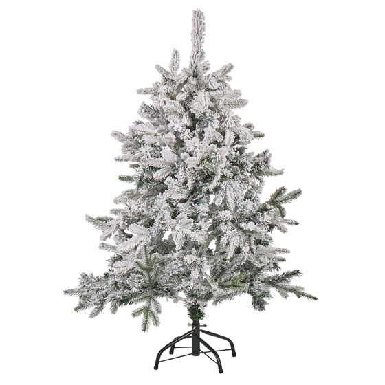 Sneklædt juletræ TOMICHI 120 cm Hvid