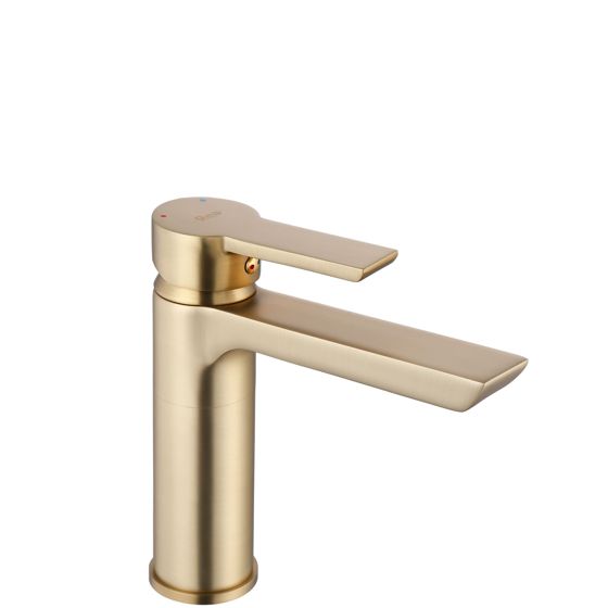 REA håndvaskarmatur MY2021-2GG ARGUS Lav Børstet guld, 14,5x4,5x16cm