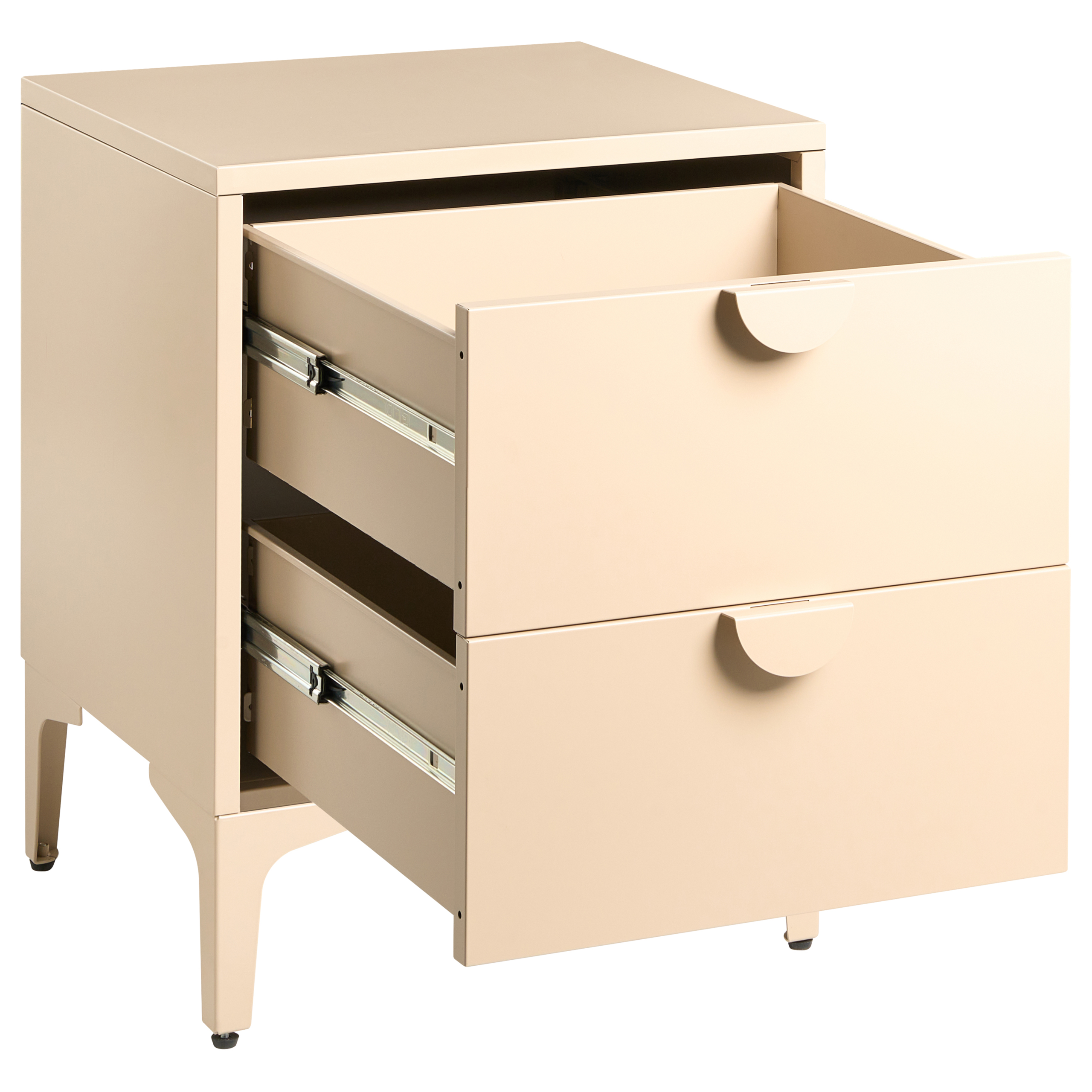 Natbord med 2 skuffer ARDURA Metal Beige