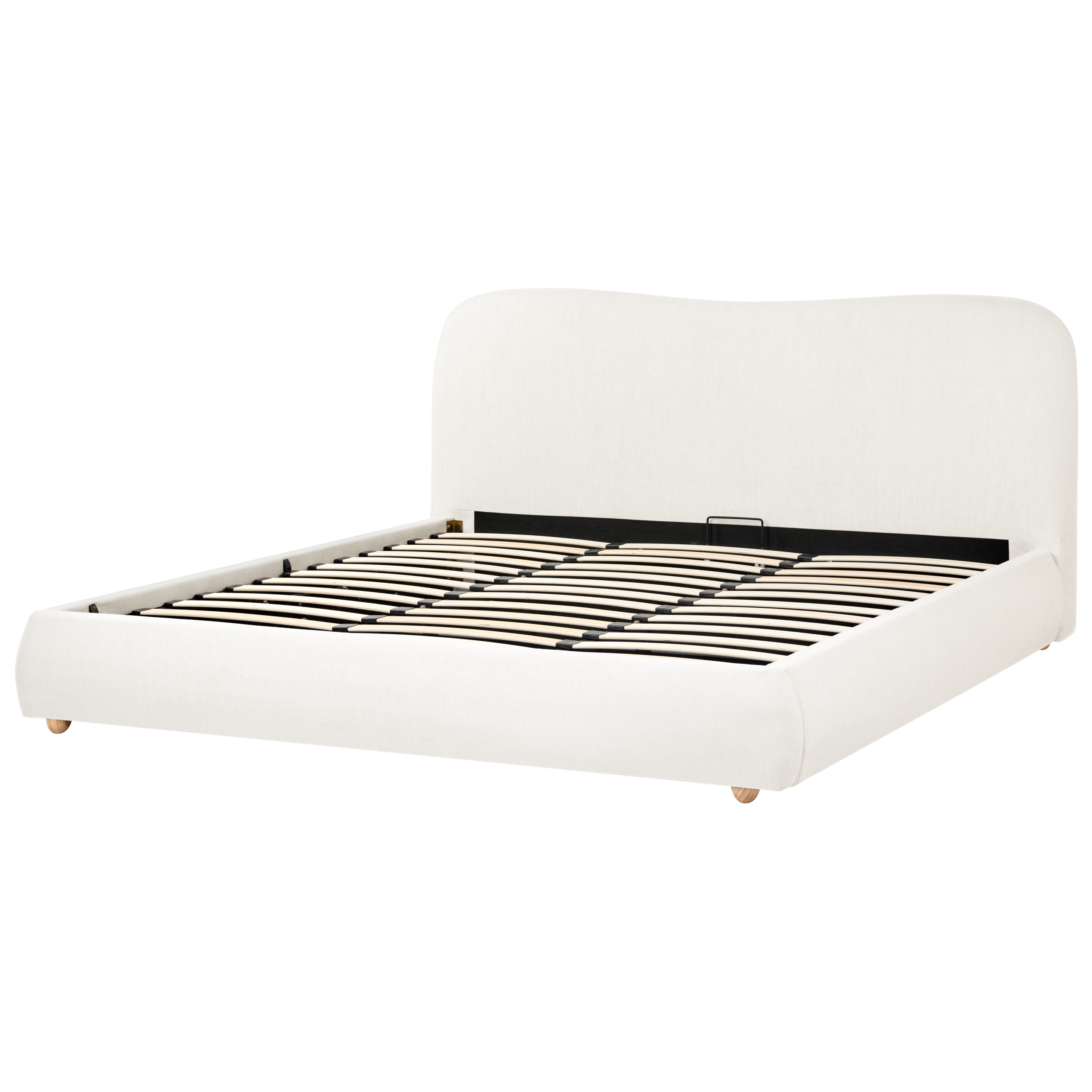 Seng med opbevaring BLAGNAC Cremehvid 180 x 200 cm