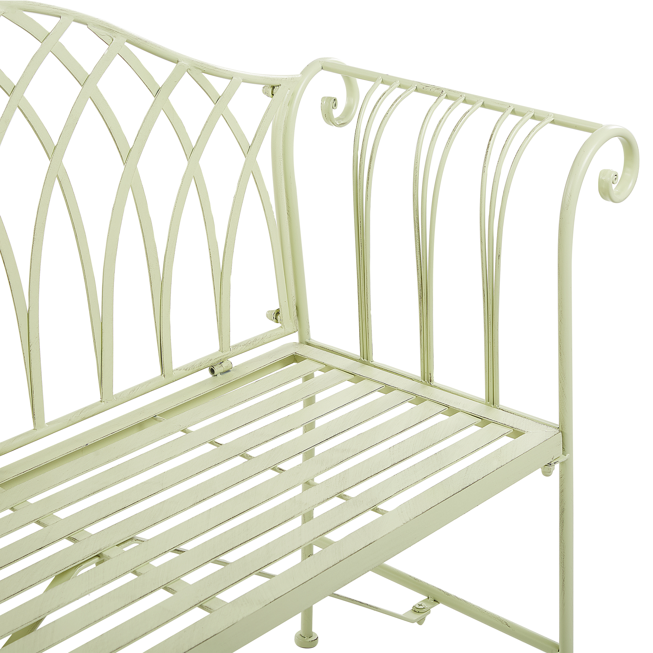 Havebænk MILAZZO 130 cm Metal Lysegrøn