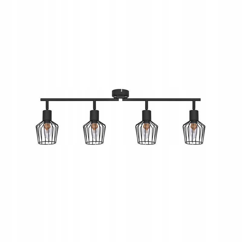 NETTLIFE 4 E14 - loftspotlight - metal, 350° drejelig industriel entrelampe, væglampe til entre og stue, sort