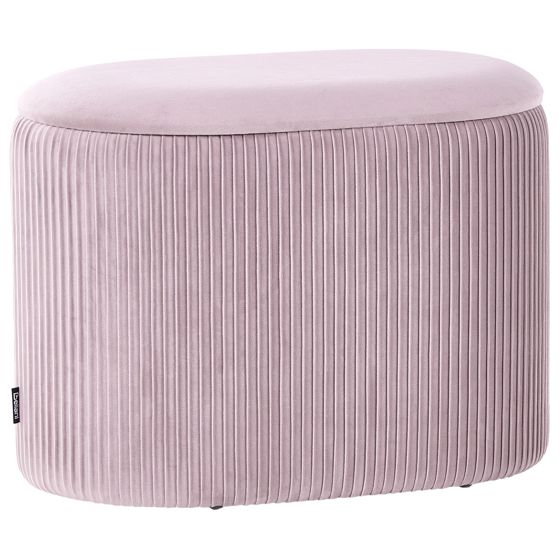 Puf med opbevaring RICHLAND Velour Lyserød