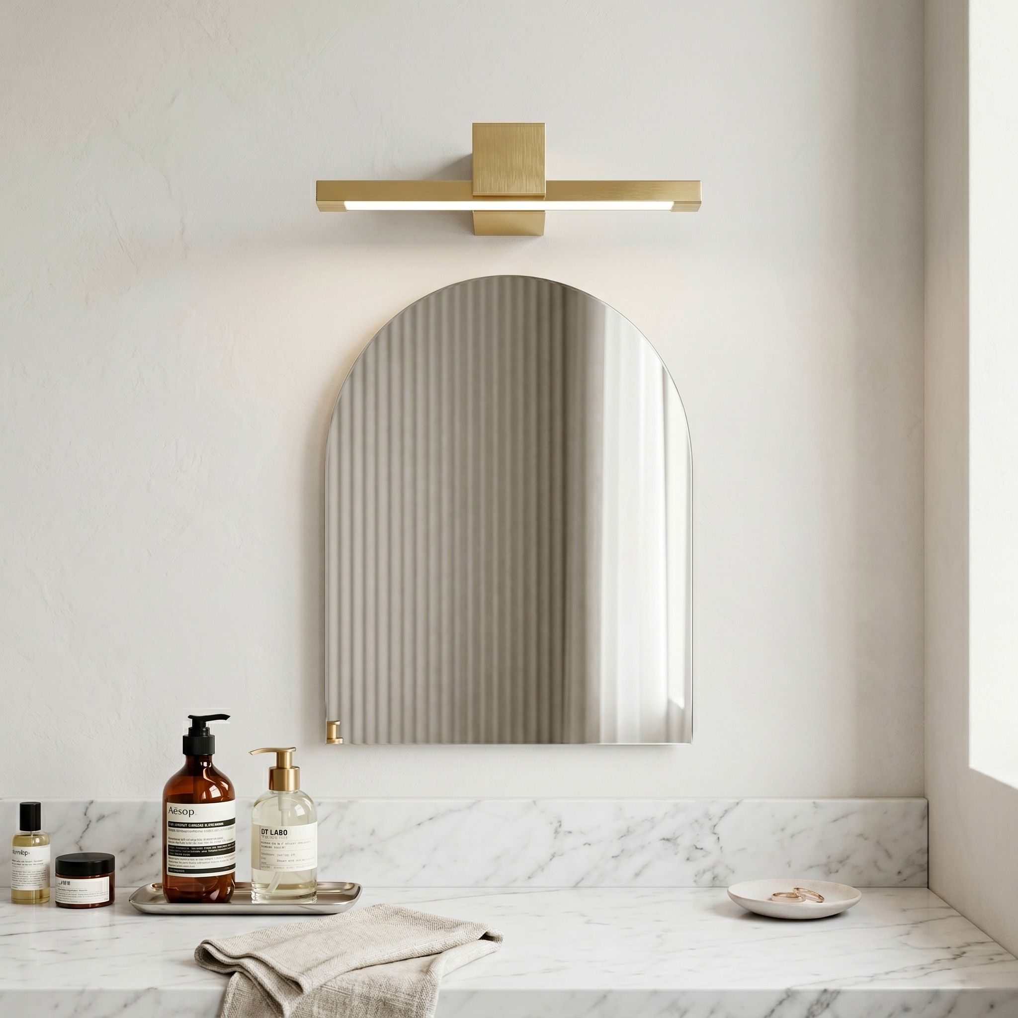 TOOLIGHT væglampe SWE046-1W 40cm LED Børstet guld 40x10x5cm