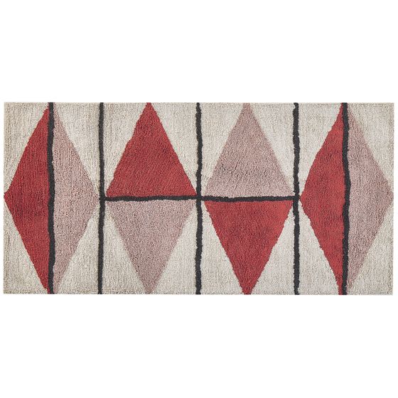 Gulvtæppe PURNIA Multifarvet 80 x 150 cm Bomuld