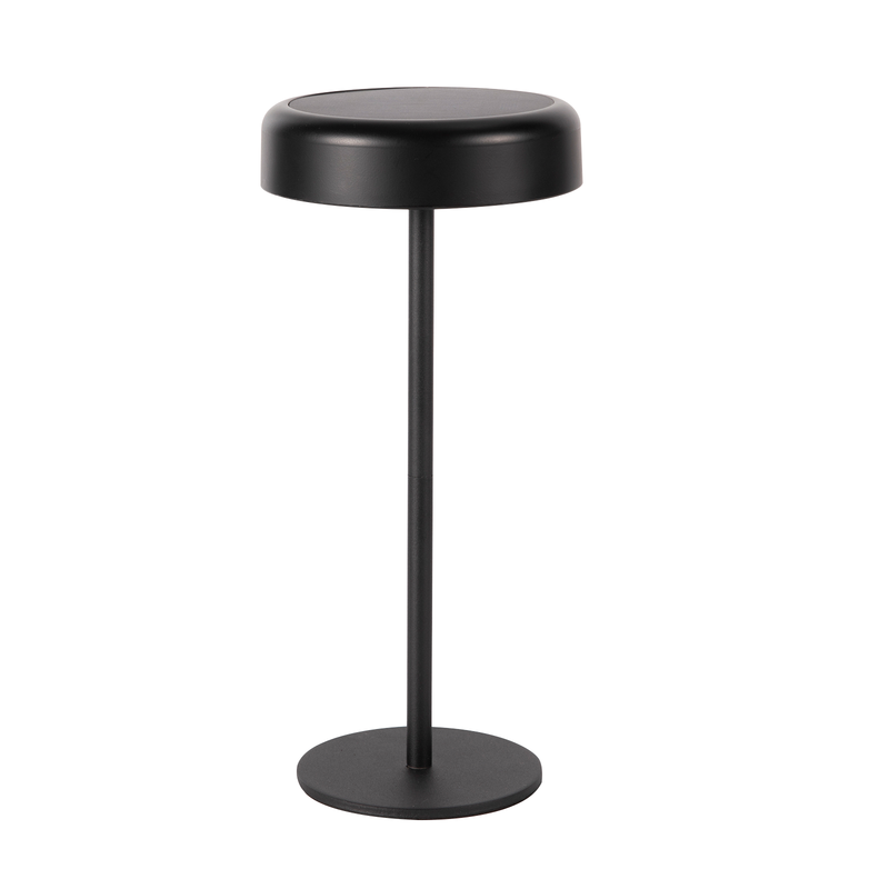 NETTLIFE soldrevet LED-bordlampe trådløs genopladelig touchskærm dæmpbar sort 3600mhA med USB-batteri