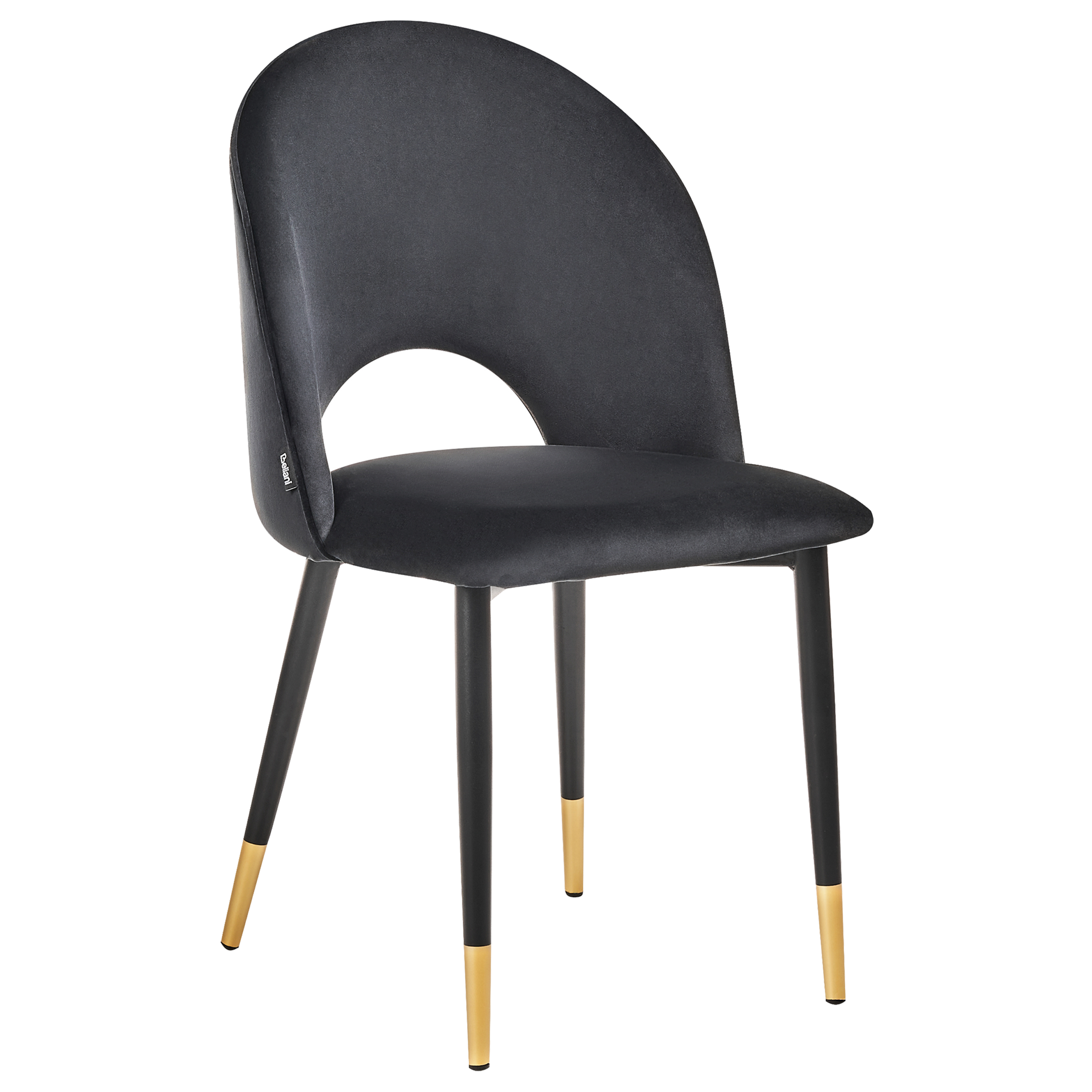 Sæt med 2 spisebordsstole MAGALIA Velour Sort