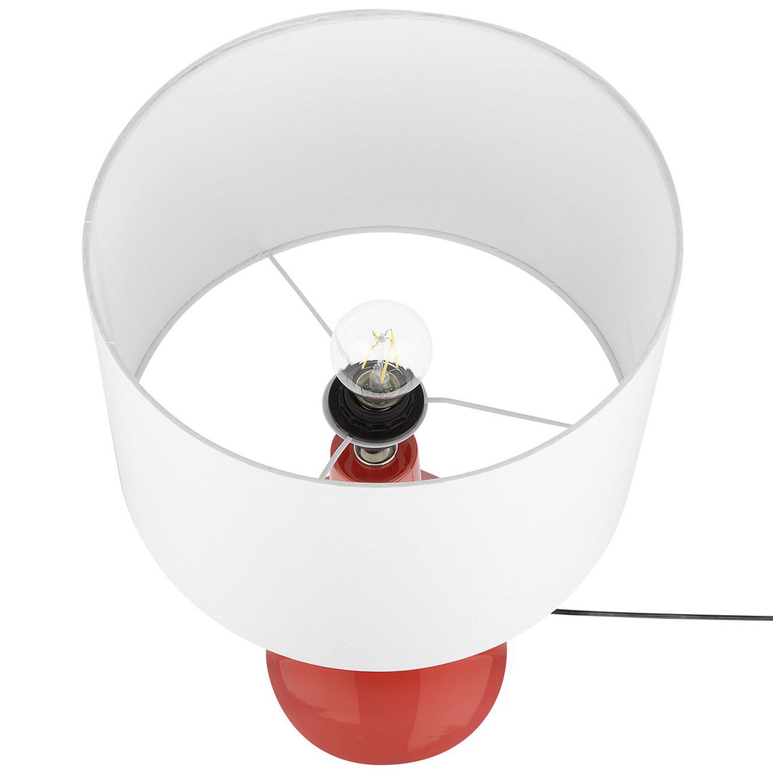 Bordlampe TRIVERSA Keramik Rød