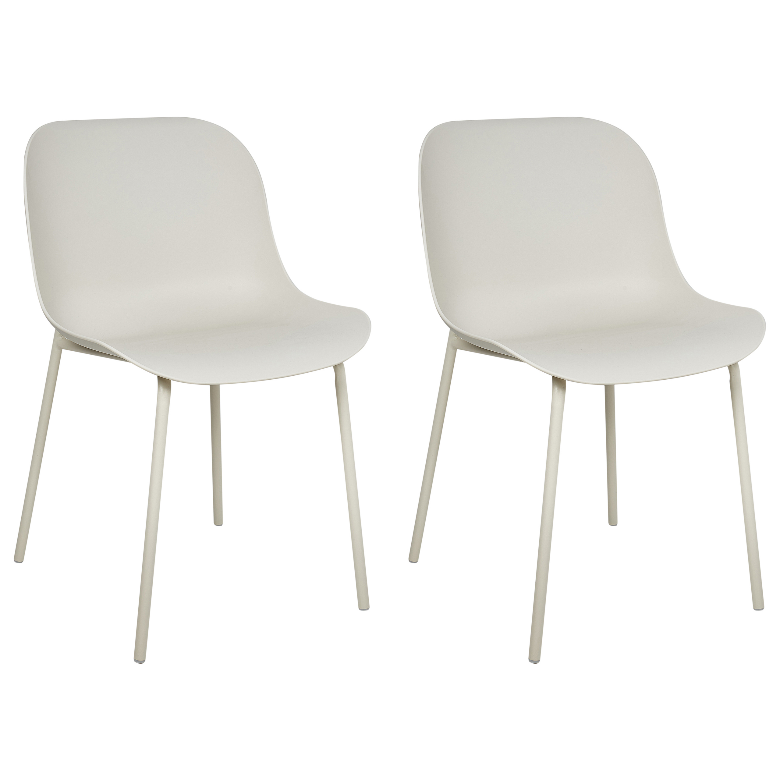 Sæt med 2 spisebordsstole BELOIT Lys Beige