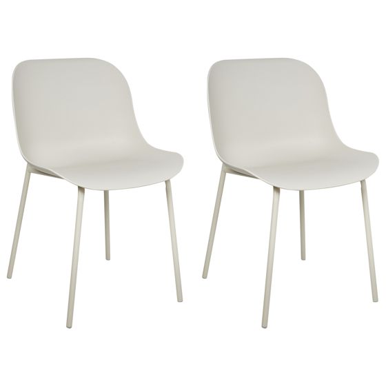 Sæt med 2 spisebordsstole BELOIT Lys Beige