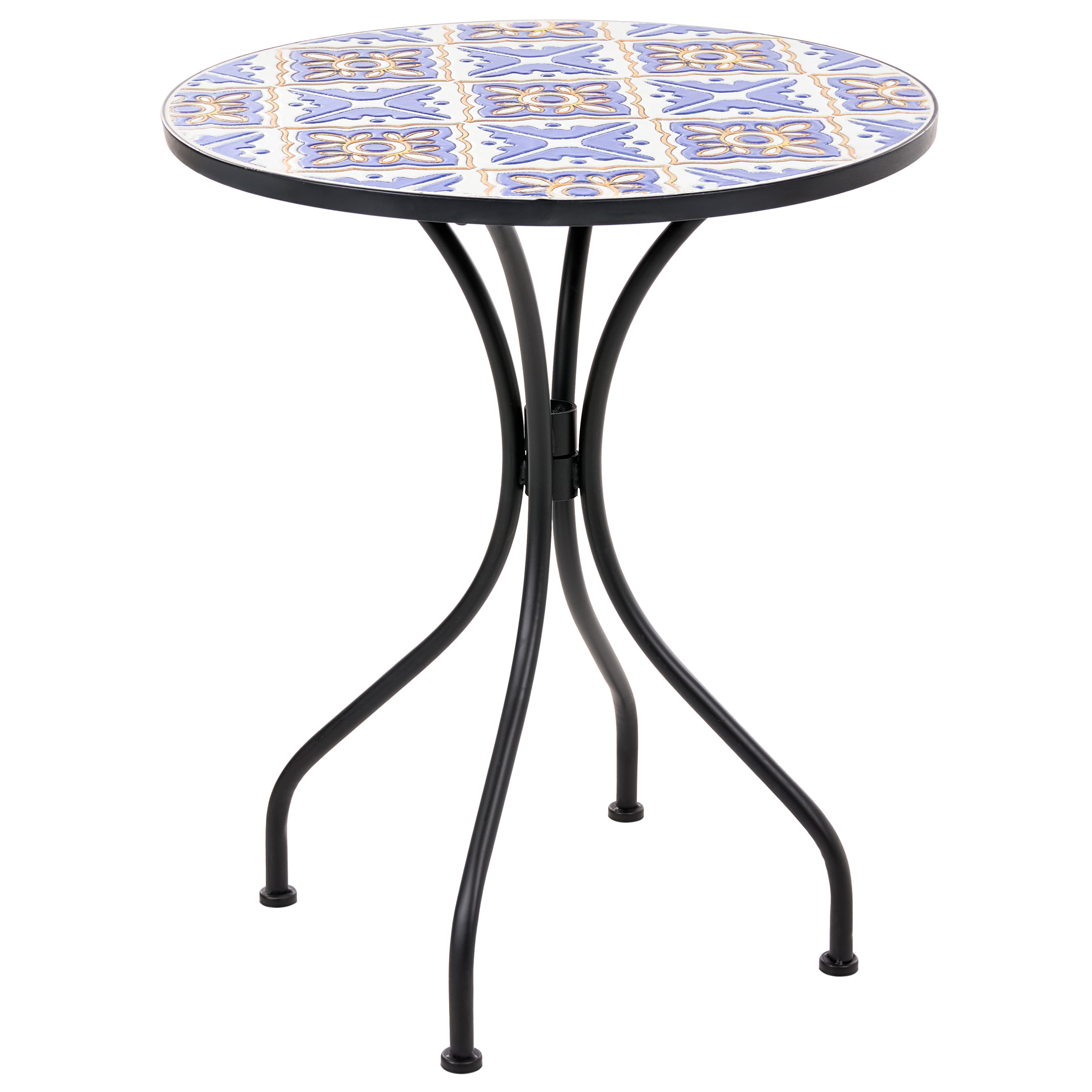 Bistro bord SIPONTO 60 cm 60 cm Metal Hvid/blå