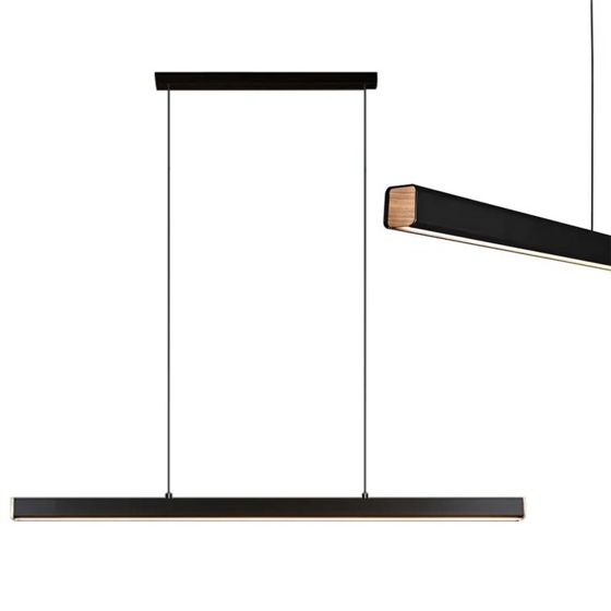 TOOLIGHT hængende loftlampe APP1447-CP 80CM LED Sort 80x4x4cm