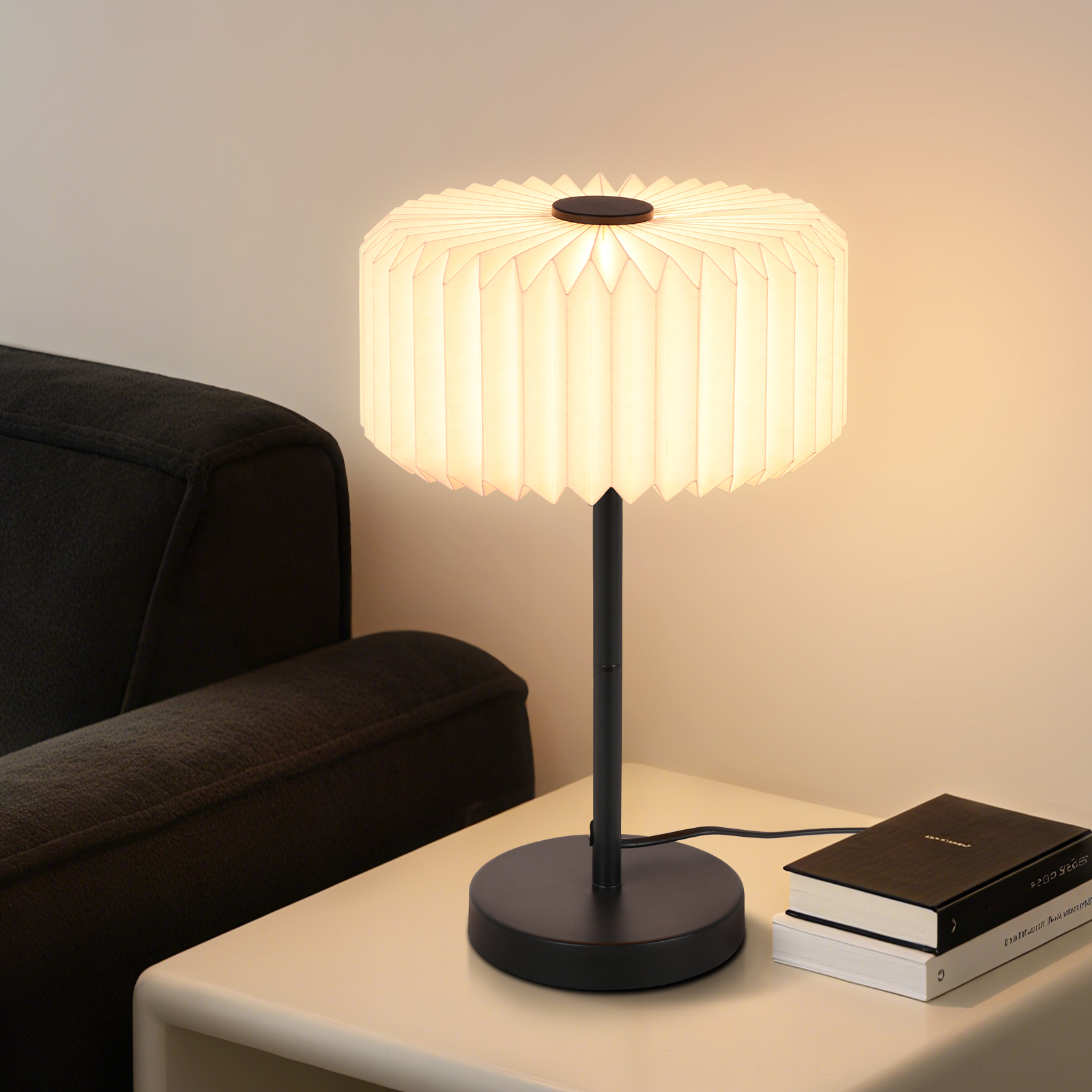 NETTLIFE Vintage sengelampe til stuen - Designer kabelbordlampe til soveværelset