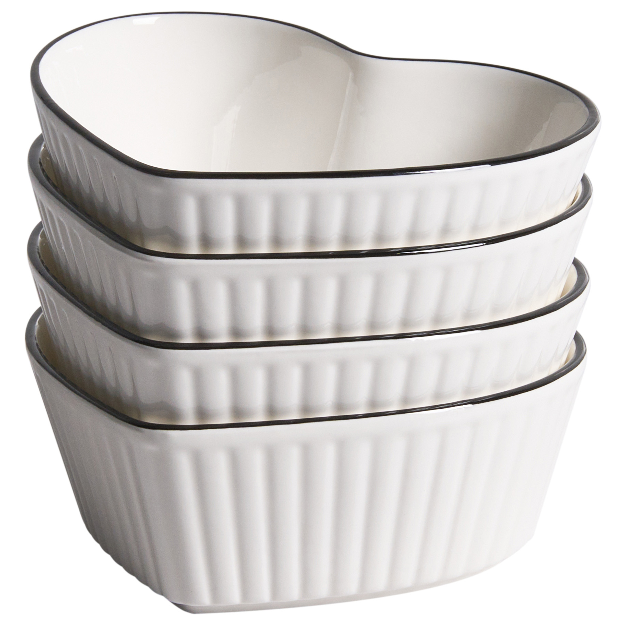 Sæt af 4 ramekins MACE Porcelæn Hvid